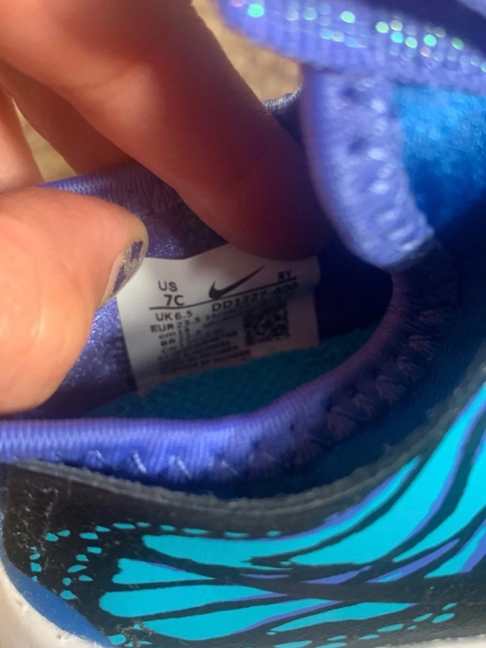 Nike Kids Blue & Teal Slip-On Sneakers